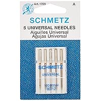 Euro-Notions Schmetz Universal Machine Needles, Size 12/80 5/Pkg