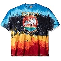 Liquid Blue Men's Led Zeppelin Icarus 1975 Tie Dye Short Sleeve T-Shirt