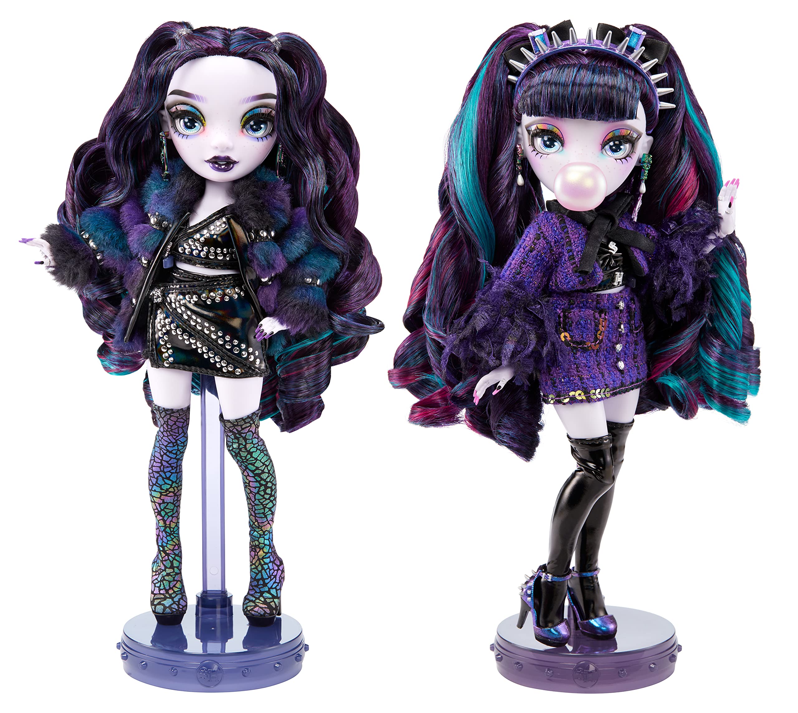 Rainbow High Shadow High Special Edition Twins- 2-Pack Fashion Doll. Purple & Black Designer Outfits with Accessories, Great Gift for Kids 6-12 Years Old & Collectors, Multicolor, 585879