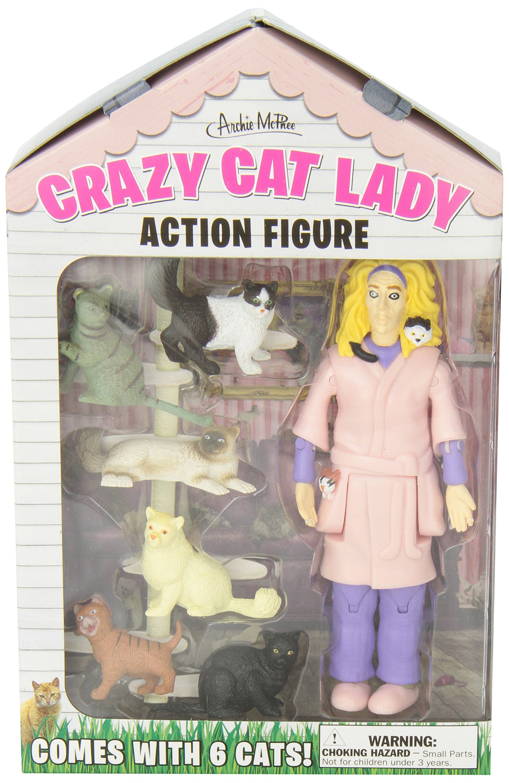 Accoutrements Crazy Cat Lady Action Figure Multicolored, 8