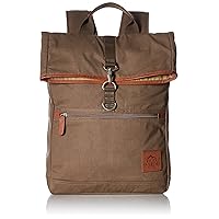 Buxton Men's Expedition Ii Huntington Gear Fold-Over Canvas Backpack, Olive, One Size