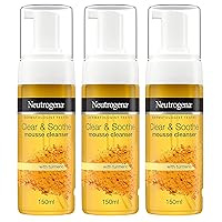 Neutrogena Clear and Soothe Mousse Cleanser, 5 Ounce (Pack of 3)