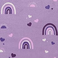 Mook Fabrics Fleece Flannel Rainbow, Purple 12 Yard Bolt