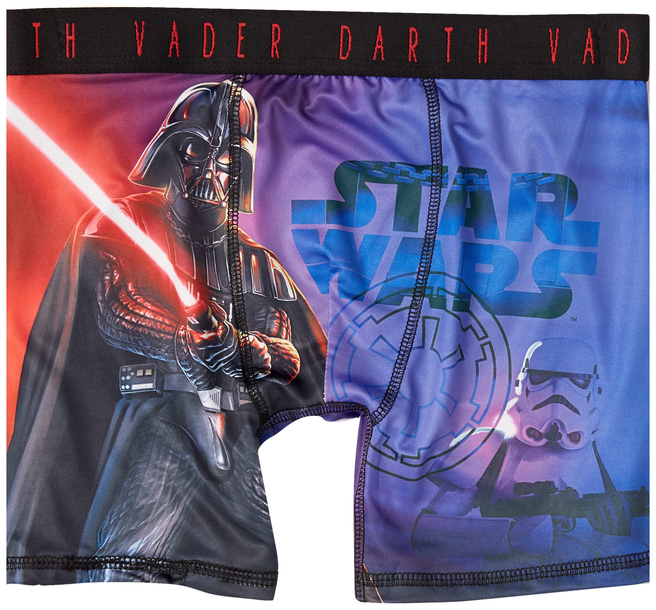 STAR WARS Boys' Big 100% Combed Cotton Poly-Blend Athletic Boxer Briefs in Sizes 4, 6, 8, 10 and 12