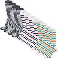 Men's Dress Socks, 6 Pairs of RANDOM 3 Various Styles Bulk Pack