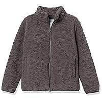 Amazon Essentials Girls and Toddlers' Sherpa Fleece Full-Zip Jacket-Discontinued Colors