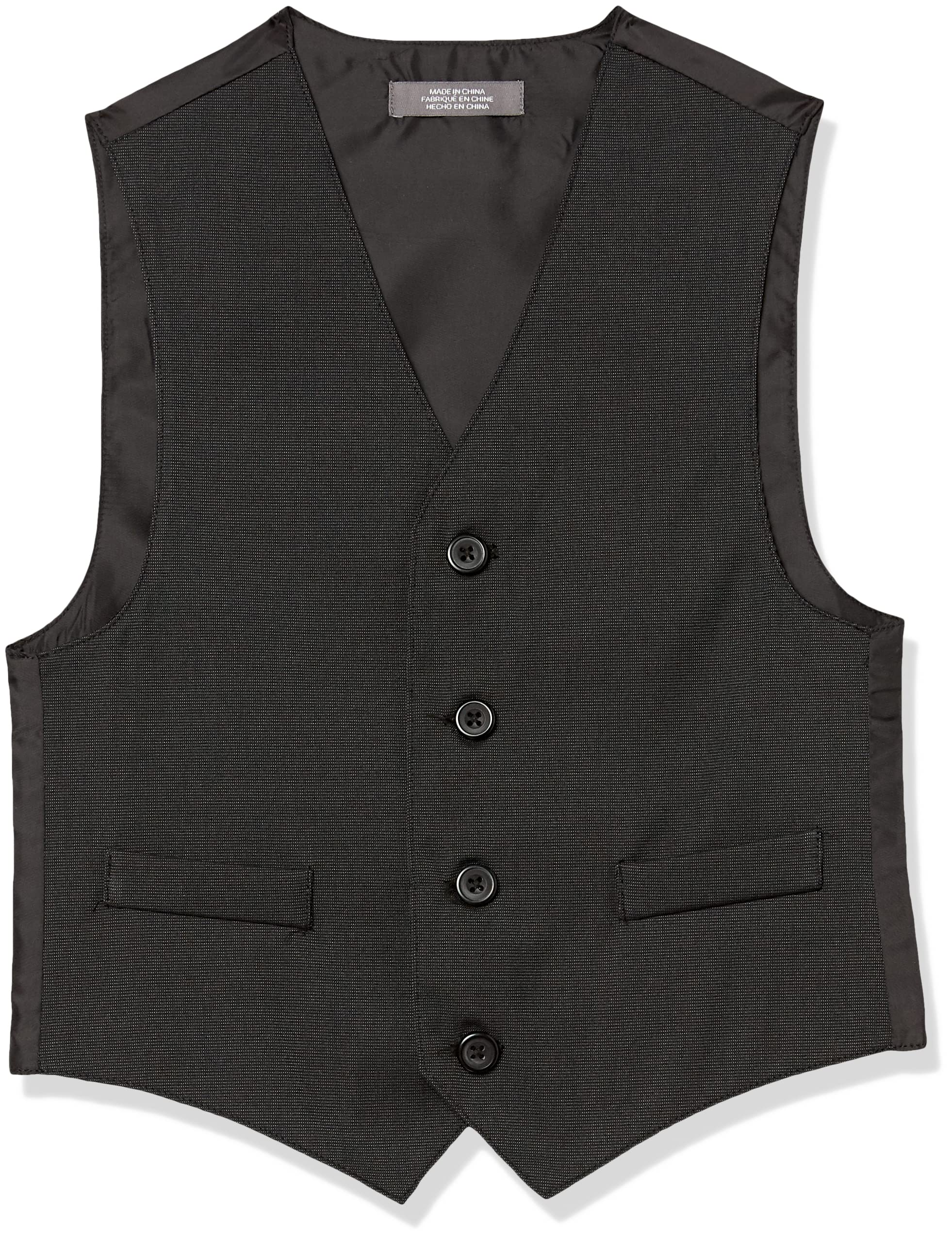 Van Heusen Boys' 4-Piece Formal Suit Set, Vest, Pants, Collared Dress Shirt, and Tie