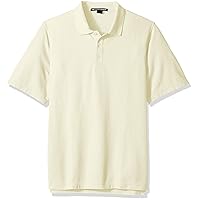 D & Jones Men's Solid Broadcloth Short-Sleeve Polo Shirt