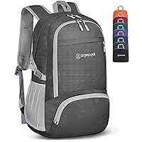 ZOMAKE Lightweight Packable Backpack 30L - Foldable Hiking Backpacks Water Resistant Compact Folding Daypack for Travel(Dimgray)