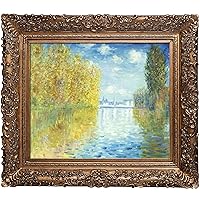 La Pastiche overstockArt overstockArt Autumn at Argenteuil Canvas Art by Monet with Burgeon Gold Frame/Finish, 33.5 in x 29.5 in