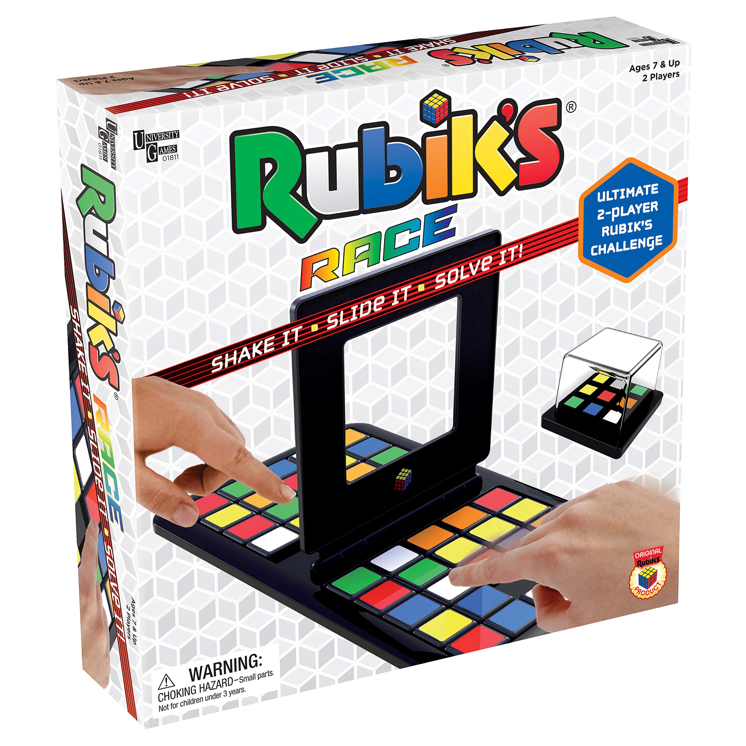 Rubik's Race Game, Head To Head Fast Paced Square Shifting Board Game Based On The Famous Rubiks Cube, For Family Game Night, Fun For Adults & Kids Ages 7 & Up
