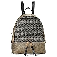 Michael Kors Rhea Zip Medium Backpack Black/Gold One Size