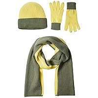 Amazon Essentials Unisex Adults' Knit Hat, Scarf and Gloves Set