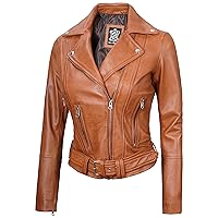 Asymmetrical Womens Leather Jacket - Real Lambskin Leather Jackets for Women