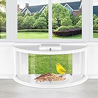 Simple Deluxe Window Bird Feeder for Viewing- Clear View Window Tray Bird Feeder Inside House - Hummingbird Feeders for Outdoors, Enjoy Outside Wild Birds Watching！