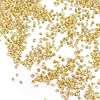 10000 Clear Wedding Table Scatter Confetti Crystals Acrylic Diamonds Rhinestones for Table Centerpiece Decorations Wedding Decorations Bridal Shower Decorations Vase Beads (3mm) (Gold)