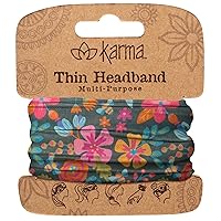 Karma Bee Headband for Women - Thin - Fabric Headband and Stretchy Hair Scarf