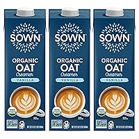 SOWN Organic Oat Creamer Vanilla - Barista Oat Milk Non Dairy Coffee Creamer - Plant Based, Dairy-Free, Vegan, Gluten-Free, Non-GMO, Shelf Stable - 32oz (Pack of 3)