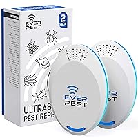 Ultrasonic Pest Repellent Control (2-Pack), Plug in, Flea, Rats, Roaches, Mosquito, Cockroaches, Fruit Fly, Rodent, Insect, Indoor Repeller