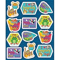Carson Dellosa One World Germ Busters Social Distancing Stickers for Kids, 72 Stickers, 1-inch x 1-inch