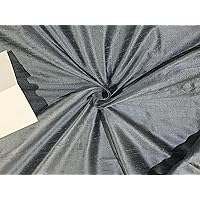 100% Pure Silk Dupioni Fabric BLUEISH Grey=SLATY Blue Color 54
