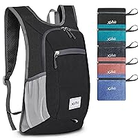 Hiking Backpack 15L Small Travel Backpack Lightweight Daypack Foldable Hiking Backpack Packable Camping Hiking Backpack for Women Men (Black)
