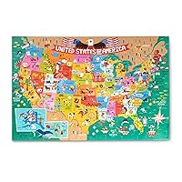 Melissa & Doug Natural Play Giant Floor Puzzle: America the Beautiful (60 Pieces)