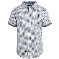 Ben Sherman Boys' Button Down Shirt - Casual Short Sleeve Woven Shirt - Kids' Collared Shirt for Boys (8-18)