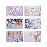 American Greetings Blank Holiday Cards with Envelopes, Winter Nature (48-Count)