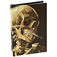 Head of a Skeleton with a Burning Cigarette by Vincent van Gogh, Skull Mini Notebook: Pocket Size Mini Hardcover Notebook with Painted Edge Paper