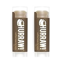 Hurraw! Coffee Bean Lip Balm, 2 Pack: Organic, Certified Vegan, Cruelty and Gluten Free. Non-GMO, 100% Natural Ingredients. Bee, Shea, Soy and Palm Free. Made in USA