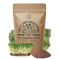 Organo Republic Cress Sprouting & Microgreens Seeds - Non-GMO, Heirloom Sprout Seeds Kit, 1lb Resealable Bag for & Growing Microgreens in Soil, Coconut Coir, Aerogarden & Hydroponic System.