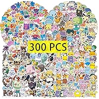 Kawaii Anime Stickers (300pcs) Gifts Merch Cute Cartoon Sticker for Laptop Water Bottle Phone Accessory Window Helmet Decor Teens Kids