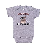 Truck Driver Onesie/Trucker In Training/Baby Semi Outfit/18 Wheeler Bodysuit/Super Soft Romper