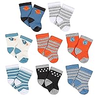 Gerber Unisex Baby 8-Pair Wiggle-Proof Sock