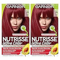 Hair Color Nutrisse Ultra Color Nourishing Creme, R3 Light Intense Auburn (Red Hibiscus) Permanent Hair Dye, 2 Count (Packaging May Vary)