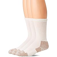 Terramar Odor Block, Reinforced Heel/Toe, Steel Toe Socks (Pack of 3)