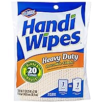 Clorox Handi Wipes Heavy Duty Reusable Cloths, 3 Count (Pack of 4) Colors May Vary