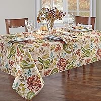 Elrene Home Fashions Gourd Gathering Fall Printed, 60 in x 144 in (Tablecloth), Multi
