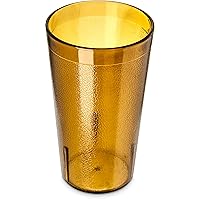 Carlisle FoodService Products 521213 Stackable Shatter-Resistant Plastic Tumbler, 12 oz., Amber