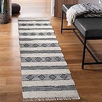 Superior Hand-Tufted Wool Indoor Large Area Rug, Striped Geometric Home Decor for Dining Room, Entry, Living/Bedroom, Kitchen, Office, Soft Cotton Backing, Najma Collection, 2' 6
