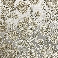 Luxurious Premium Vintage Jacquard Fabric for Upholstery, Window Treatments and Craft - 54 inches Width - Fabric by The Yard (Cream)