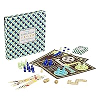 Ridley’s 8-in-1 Classic Games Set – Includes Backgammon, Chinese Checkers, Dominoes, Checkers, Ludo, Pick-Up Sticks, and Playing Cards – Ideal for Parties and Family Game Night