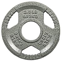 Signature Fitness Cast Iron Plate Weight Plate for Strength Training and Weightlifting, Standard or Olympic, Multiple Sizes