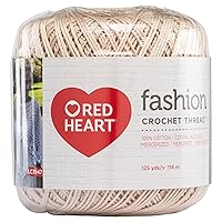 Red Heart Crochet Threads, 1 Count (Pack of 1), Natural