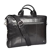 Laptop Briefcase Real Leather Business Bag Organiser Messenger Satchel Black New - Nice, Black, M, Briefcase