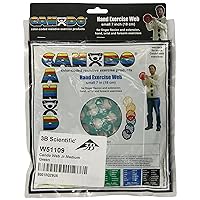 CanDo Hand Exercise Webs for Physical Therapy, Grip Strengthening, and Hand, Finger, Wrist Resistance Workouts, Portable Size, Low Powder, 7