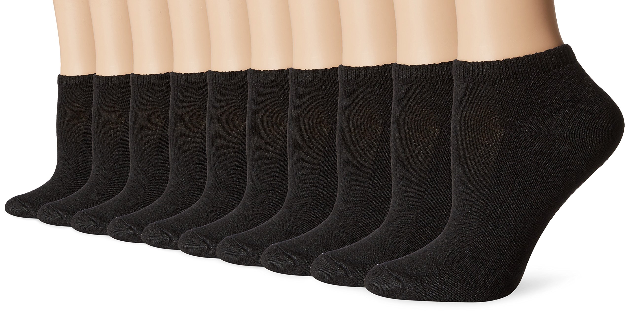 Hanes Women's Value, Low Cut Soft Moisture-Wicking Socks, 10-Packs