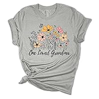 Mother's Day Shirt One Loved Mama Wildflower Short Sleeve T-Shirt Graphic Tee