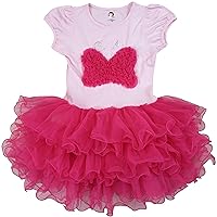 Girl's Pink & Hot Pink 3-D Butterfly Tutu Dress